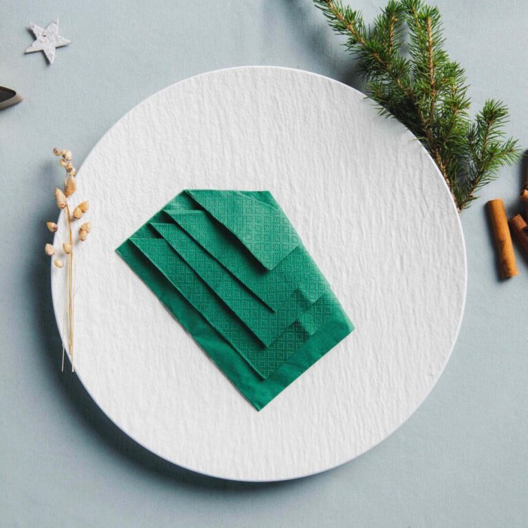 Kerstboomservet vouwen