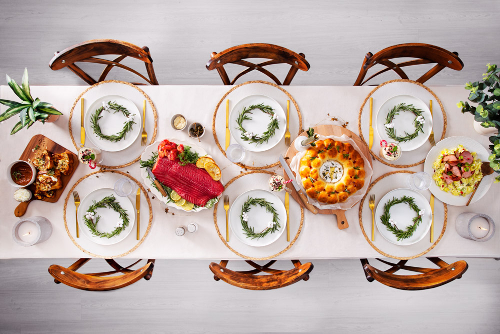 Brunchtafel top down