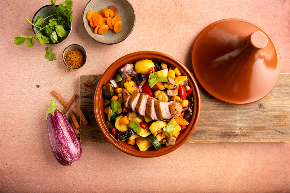 Tajine Met Kikkererwten Abrikozen En Eendenborst