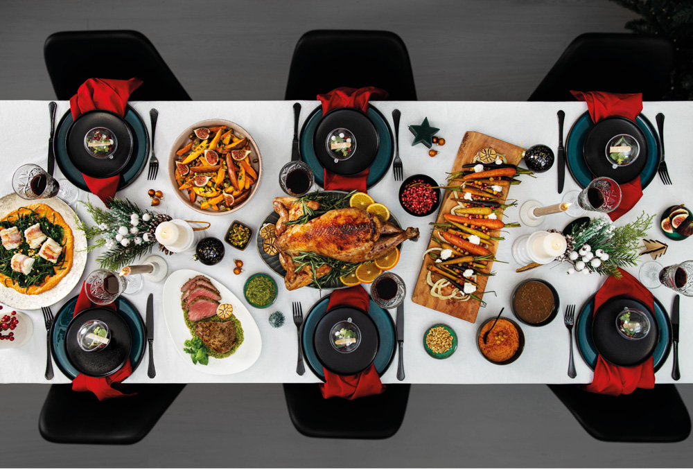 Kerst dinertafel