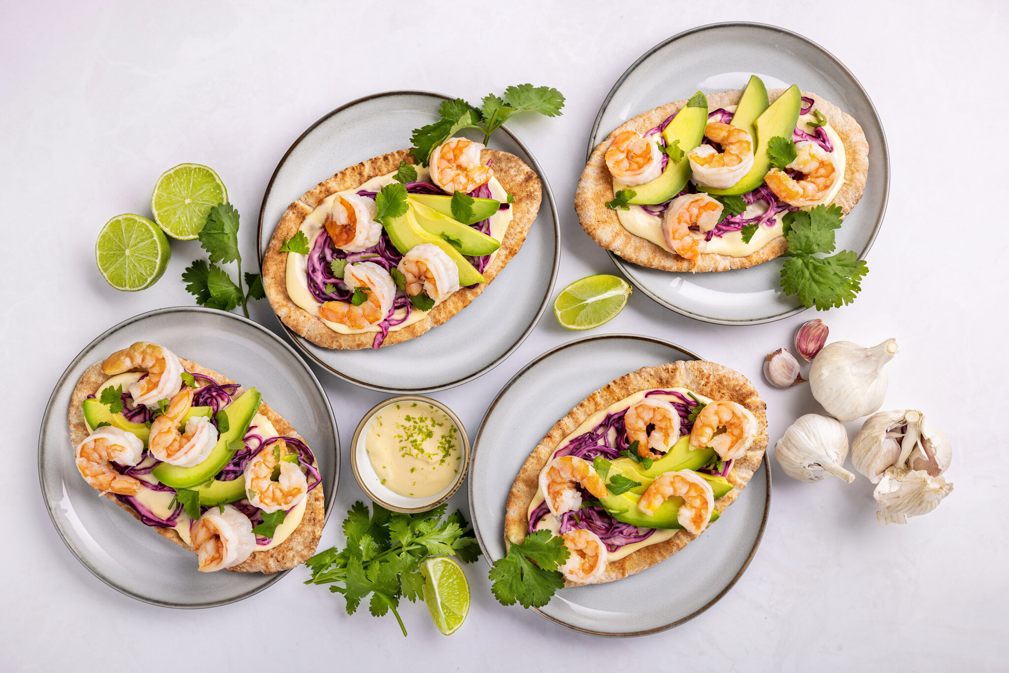 pita met garnalen