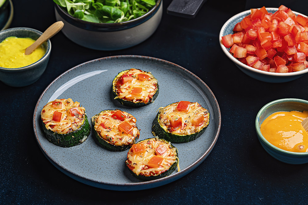 Mini courgette pizza Budget Gourmet