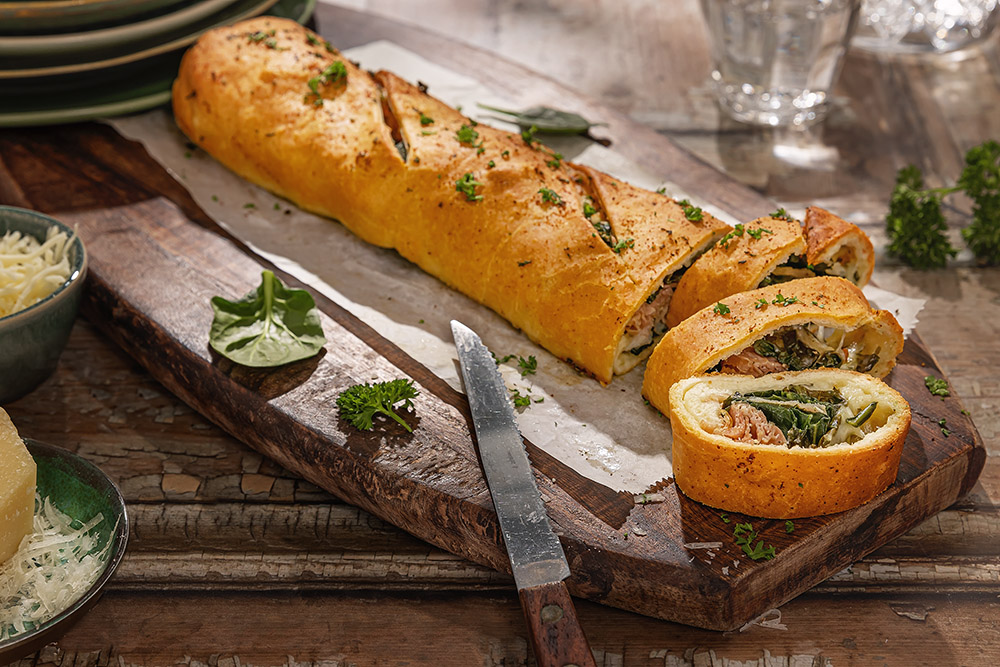 Stromboli Met Spinazie En Prosciutto