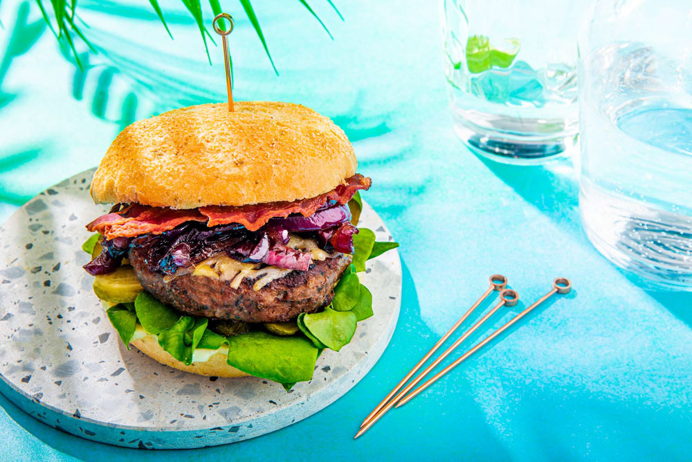 Chimichurriburger met postelein