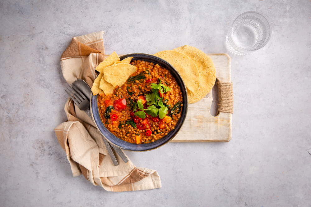 Dahl met papadums