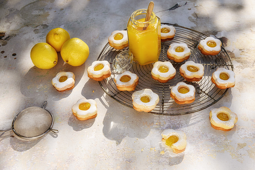 Lemon curd koekjes