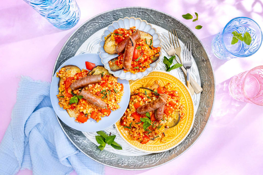 Marokkaanse ovenschotel met aubergine