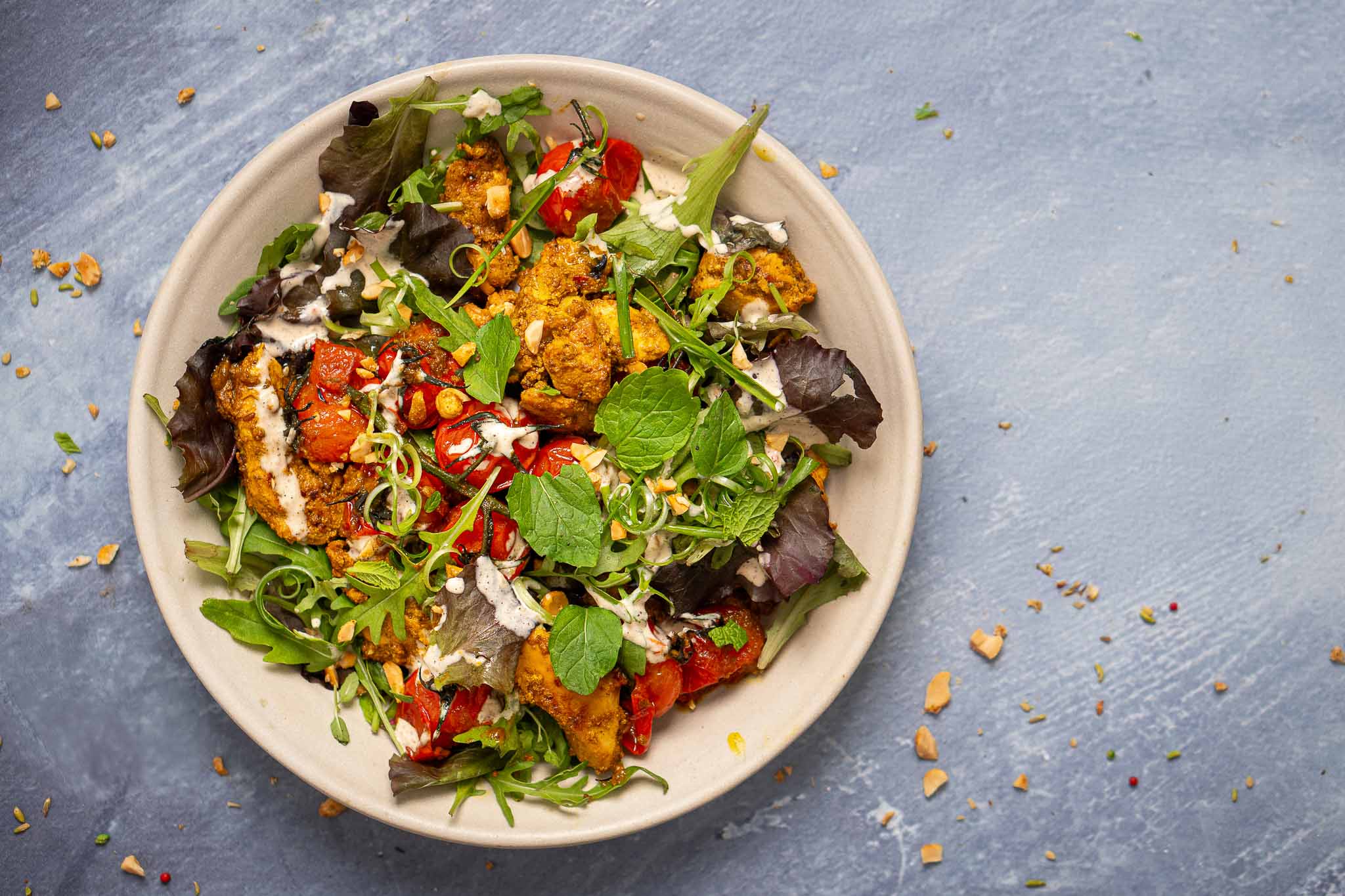 Kip tandoori salade