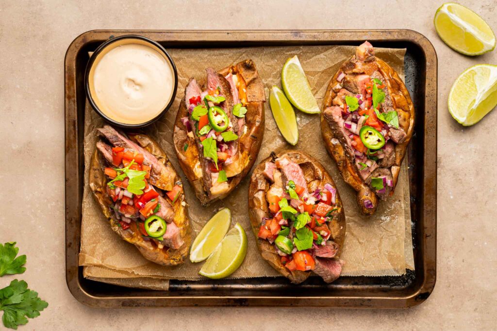 Gepofte Zoete Aardappel Met Biefstuk2